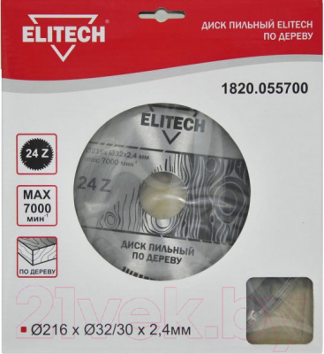 Пильный диск Elitech 1820.055700 / 187784