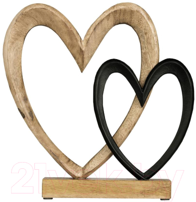 Статуэтка Eglo Сердца Tomamae 427557 (алюминий/дерево, натуральный/черный)