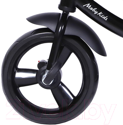 Трехколесный велосипед с ручкой Moby Kids Leader 360 12x10 EVA / 649239 (бордовый)