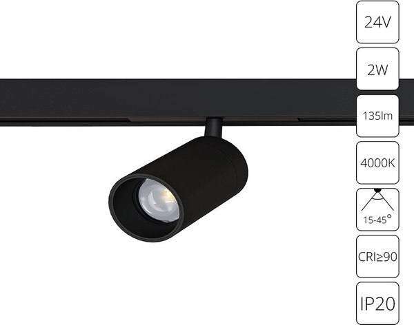 Трековый светильник Arte Lamp Presto A6227PL-1BK