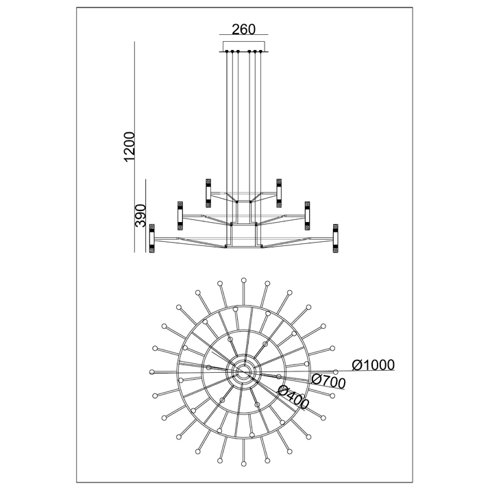 Люстра Arte Lamp Empire A2482SP-84BK — фото 2