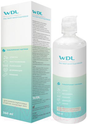 Раствор для линз WDL Hyaluronic Formula (360мл)