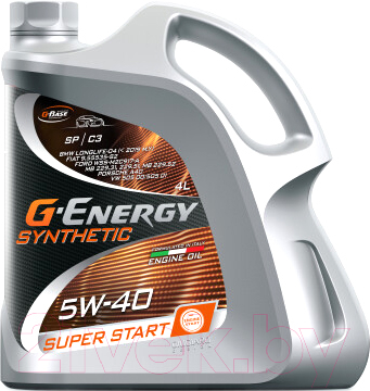 Моторное масло G-Energy Synthetic Super Start 5W40 / 253140239 (4л)