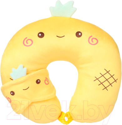 Подушка на шею Miniso U-образная Fruit Series + маска для сна 6663