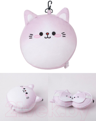 Подушка на шею Miniso Animal Faces Collection + маска для сна 9176