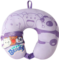 Подушка на шею Miniso U-образная We Bare Bears Baby Collection + маска для сна 3019 - 