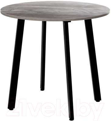 Обеденный стол Millwood Шанхай Л18 D900 (сосна пасадена/металл черный)