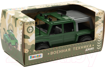 Автомобиль игрушечный Zebra Toys Джип военный / 19-0027