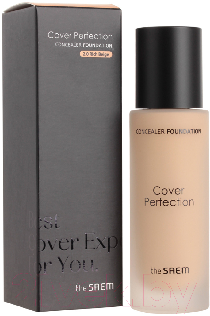 Тональный крем The Saem Cover Perfection Concealer Foundation 2.0 Rich Beige — фото 2
