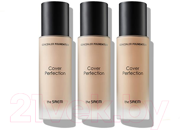 Тональный крем The Saem Cover Perfection Concealer Foundation 2.0 Rich Beige — фото 5