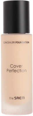 Тональный крем The Saem Cover Perfection Concealer Foundation 1.0 Clear Beige
