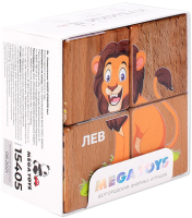 Развивающий игровой набор Mega Toys Кубики Животные жарких стран / 15405 - 