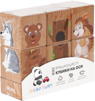 Развивающий игровой набор Mega Toys Кубики на оси Лесные животные / 15203 - 