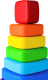 Миниатюра изображения товара Развивающий игровой набор Mega Toys Пирамидка Квадрат / 60206