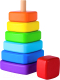 Миниатюра изображения товара Развивающий игровой набор Mega Toys Пирамидка Квадрат / 60206