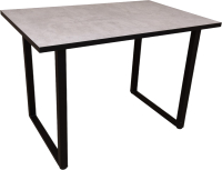 Обеденный стол СВД Юнио Вместе Локарно 110x70 (бетон/черный) - 