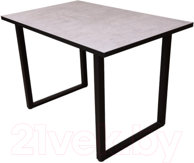 Обеденный стол СВД Юнио Вместе Локарно 110x70 (бетон/черный)