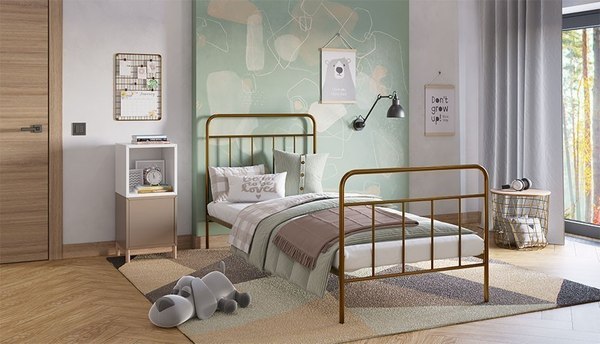 Односпальная кровать Polini Kids Vintage 300 / 0002477.8 (золото)