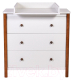 Миниатюра изображения товара Комод Polini Kids Simple 3501 / 0002769.165 (белый/дуб крафт)
