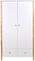 Шкаф Polini Kids Simple двухсекционный с ящиками / 0002770.31 (белый/натуральный) - 