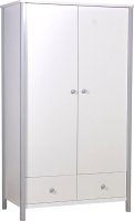 Шкаф Polini Kids Simple двухсекционный с ящиками / 0002770.55 (белый/серый) - 