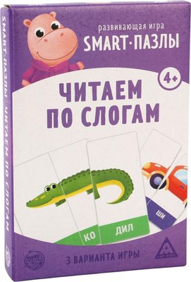 Развивающая игра Лас Играс Smart-пазлы. Читаем по слогам / 4851099