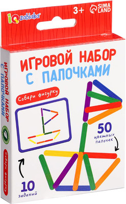 

Развивающий игровой набор, IQ Собери фигурку. С палочками / 4565729