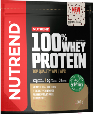 Протеин Nutrend 100% Whey Protein (1кг, печенье/крем)