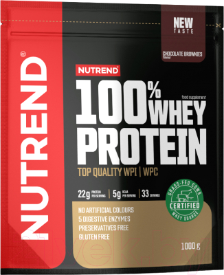 Протеин Nutrend 100% Whey Protein (1кг, шоколадный брауни)