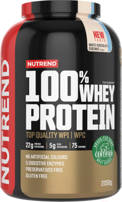 Протеин Nutrend 100% Whey Protein (2.25кг, белый шоколад/кокос)