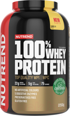 Протеин Nutrend 100% Whey Protein (2.25кг, ваниль)