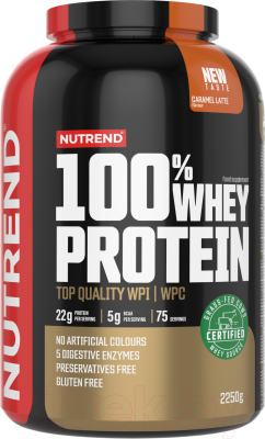 Протеин Nutrend 100% Whey Protein (2.25кг, карамельный латте)