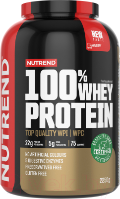 Протеин Nutrend 100% Whey Protein (2.25кг, клубника)