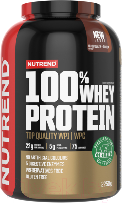 Протеин Nutrend 100% Whey Protein (2.25кг, шоколад/какао)