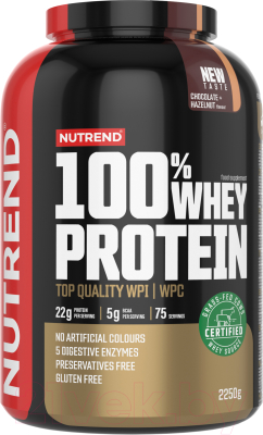 Протеин Nutrend 100% Whey Protein (2.25кг, шоколад/лесной орех)