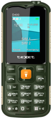 Мобильный телефон Texet TM-D400 (зеленый)