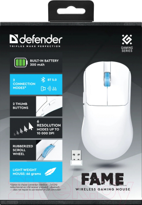 Мышь Defender Fame GM-516 / 52516 (белый)