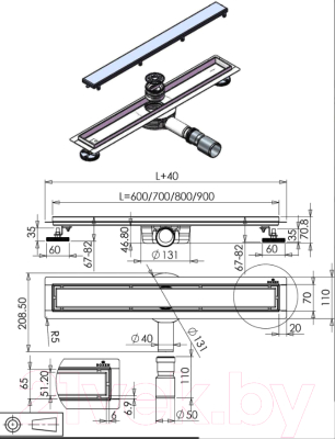 Трап для душа Roxen Supra 91020-60