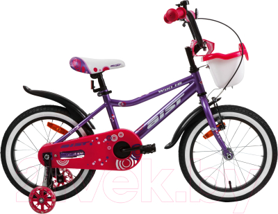 Детский велосипед AIST Wiki 14 2024 (фиолетовый)