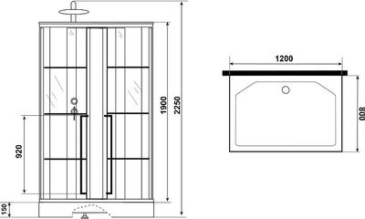 Душевая кабина Niagara Standart ST120/80/15QL/KL/BKT 120x80x215