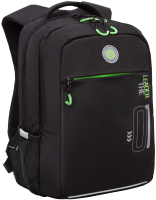 Школьный рюкзак Grizzly RB-456-2 (черный/салатовый) - 