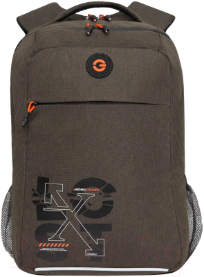 Школьный рюкзак Grizzly RB-456-5 (хаки/оранжевый)