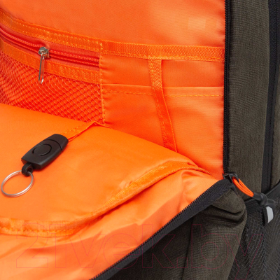 Школьный рюкзак Grizzly RB-456-5 (хаки/оранжевый)