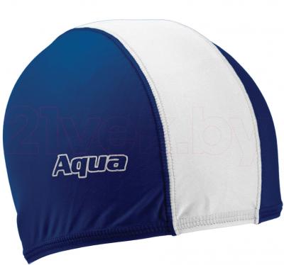 Шапочка для плавания Aqua 352-07321 (White-Blue) - общий вид
