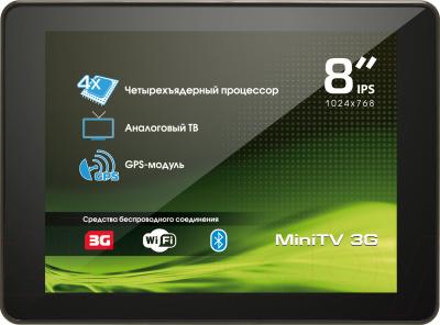 Планшет Explay MiniTV (8GB, 3G, Black) - фронтальный вид