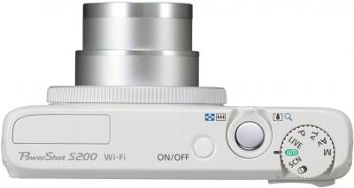 Компактный фотоаппарат Canon Powershot S200 (White) - вид сверху