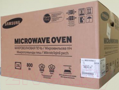 Микроволновая печь Samsung ME81KRW-3/BW - коробка