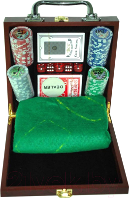 Набор для покера ZEZ Sport 6641-M1 (в чемодане, 100 фишек)