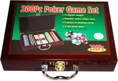 Набор для покера ZEZ Sport 6642-S1 (в чемодане, 200 фишек) - общий вид