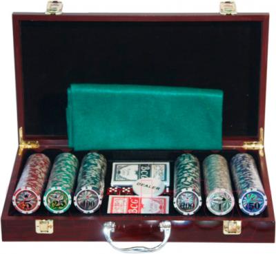 Набор для покера ZEZ Sport 6643-B1 (в чемодане, 300 фишек) - общий вид